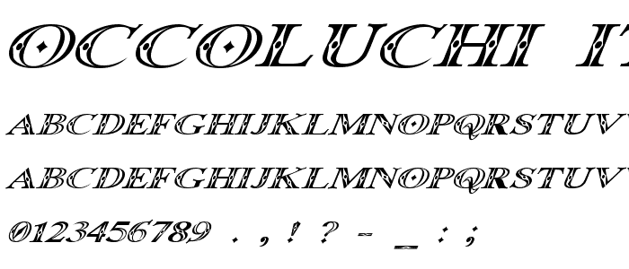 Occoluchi Italic font